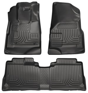 Mazda Tribute Floor Liners - Front + Rear - Husky Liners - WeatherBeater Combo - Black - `09-`11